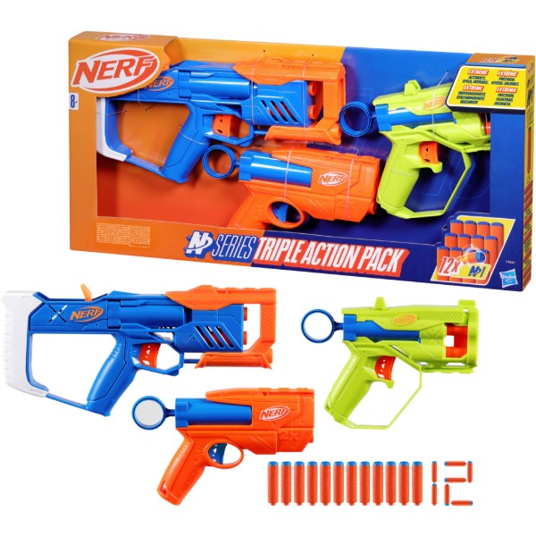 Фото - Бластер многозарядный Hasbro Triple Action Pack серия Nerf N Series (F9840)